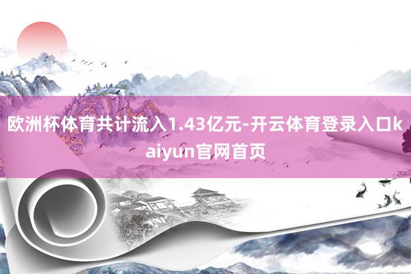 欧洲杯体育共计流入1.43亿元-开云体育登录入口kaiyun官网首页