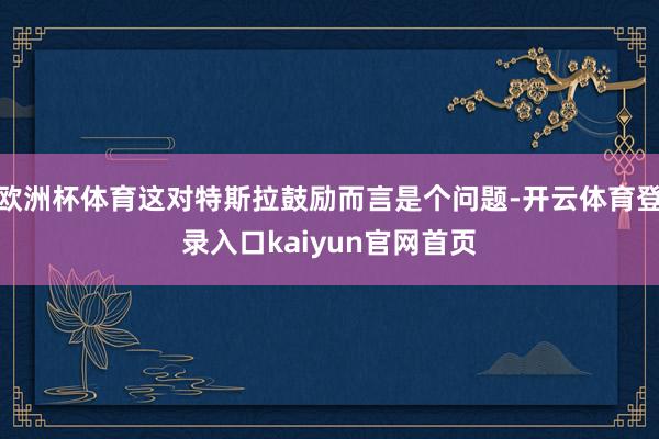 欧洲杯体育这对特斯拉鼓励而言是个问题-开云体育登录入口kaiyun官网首页