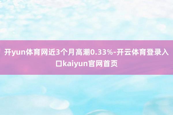 开yun体育网近3个月高潮0.33%-开云体育登录入口kaiyun官网首页
