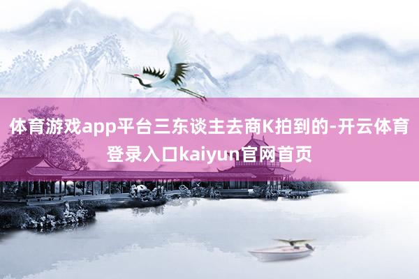 体育游戏app平台三东谈主去商K拍到的-开云体育登录入口kaiyun官网首页