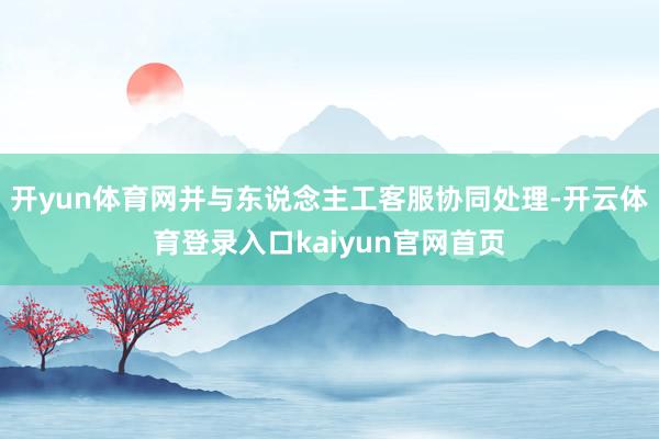 开yun体育网并与东说念主工客服协同处理-开云体育登录入口kaiyun官网首页