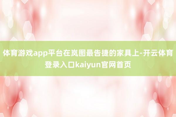 体育游戏app平台在岚图最告捷的家具上-开云体育登录入口kaiyun官网首页