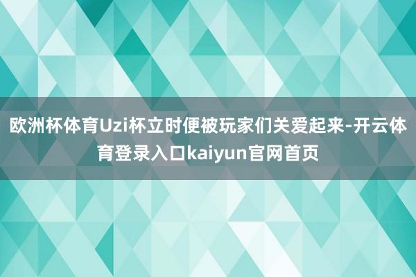 欧洲杯体育Uzi杯立时便被玩家们关爱起来-开云体育登录入口kaiyun官网首页